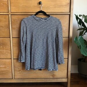Free People Striped Top, Open back, Size Medium